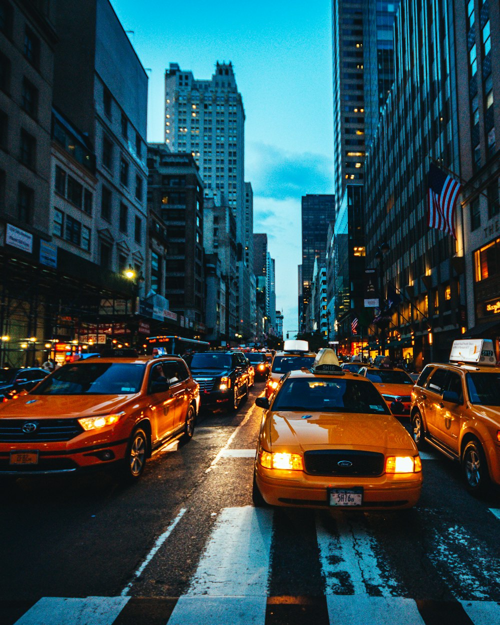 A taxi that is already waiting